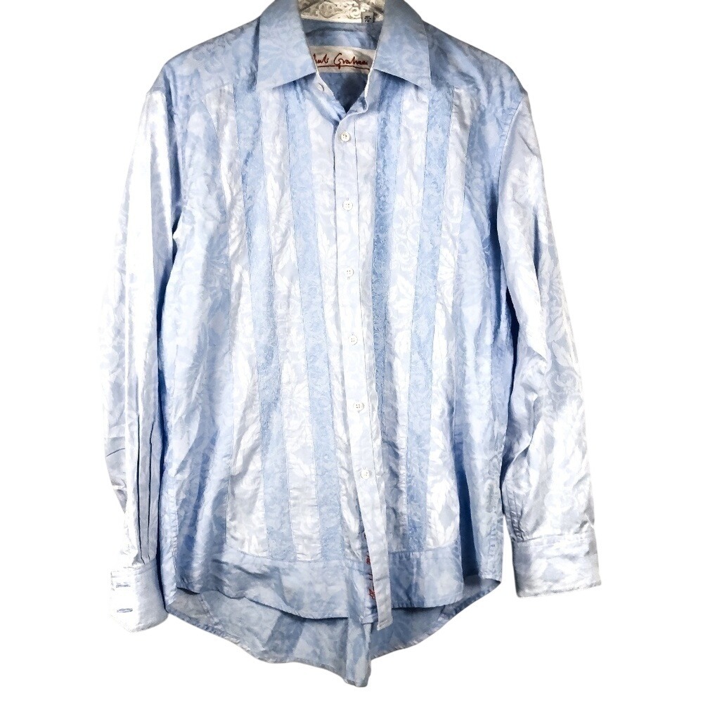 Robert Graham Long Sleeve Blue Stripe Button Up